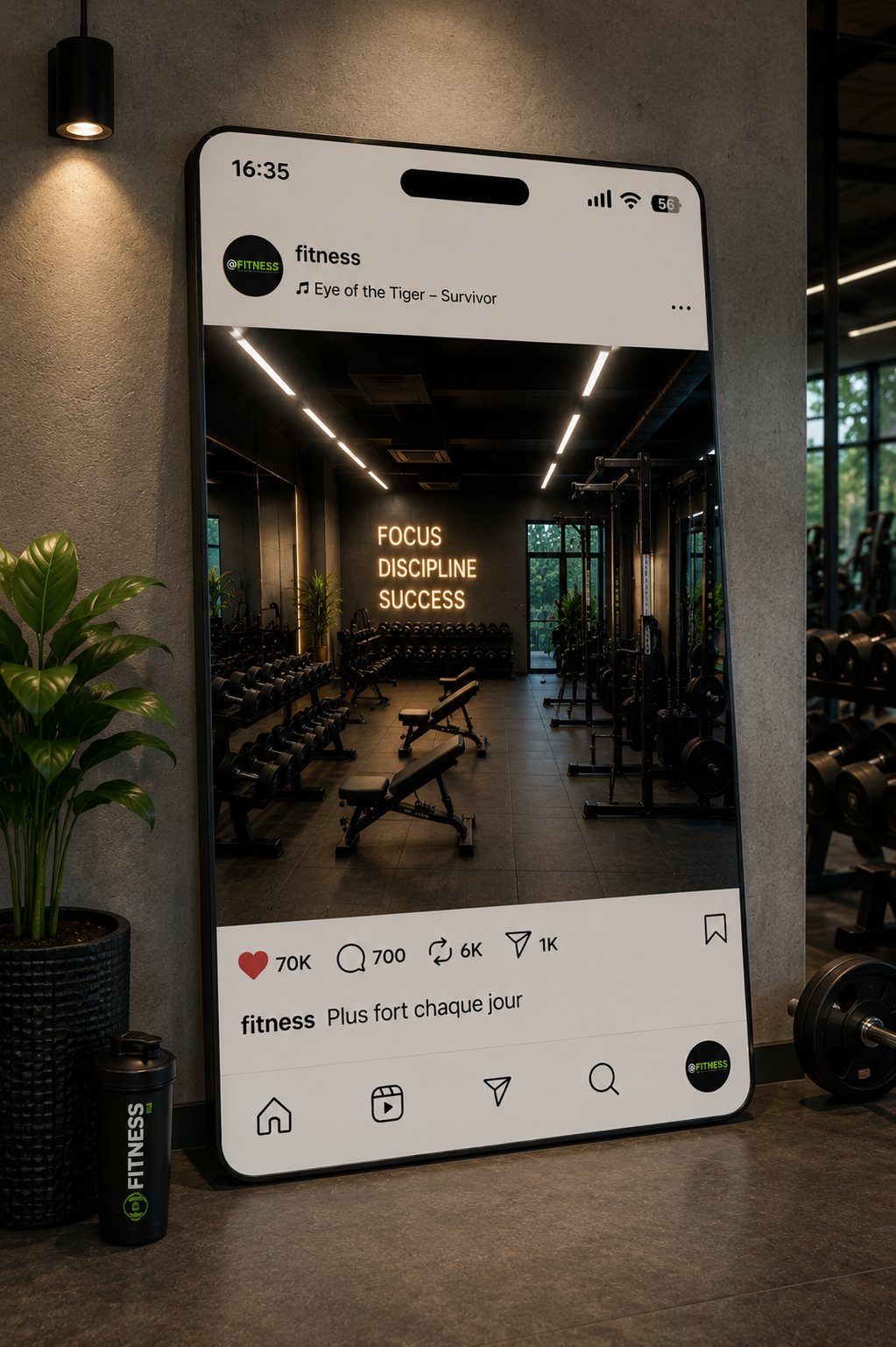 Miroir SpotStory — Fitness Club